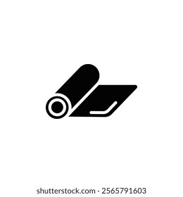 Yoga mat icon Vector flat thin line illustration