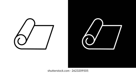 Yoga mat icon vector illustration for web and mobile