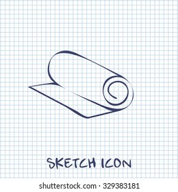 Yoga Mat icon, vector illustration