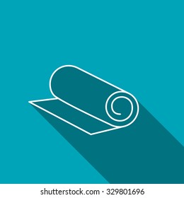 Yoga Mat icon, vector illustration