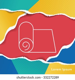 Yoga Mat line icon