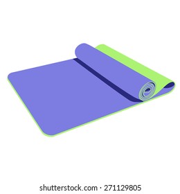 Yoga mat, purple yoga mat, yoga mat vector, yoga mat isolated