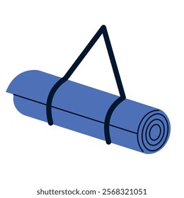 yoga mat sports equipment isolated icon