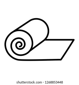  Yoga mat vector icon