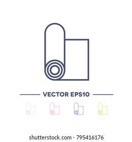 yoga mat vector icon