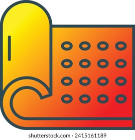 Yoga Mat vector icon. Can be used for printing, mobile and web applications.