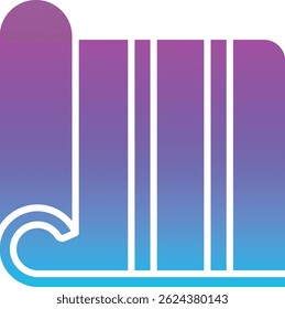 Yoga Mat vector icon. Can be used for printing, mobile and web applications.