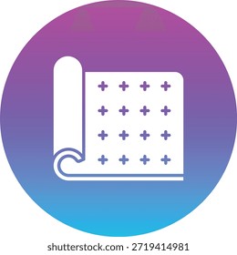 Yoga Mat vector icon. Can be used for printing, mobile and web applications.