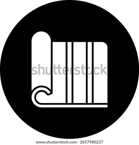 Yoga Mat vector icon. Can be used for printing, mobile and web applications.
