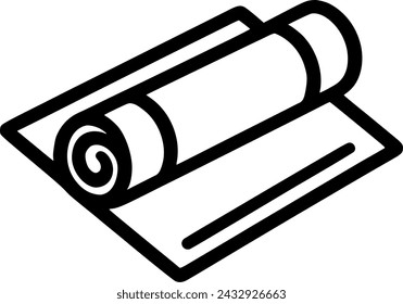 Yoga mat vector icon. filled flat sign for mobile concept and web sign, symbol, vector, art