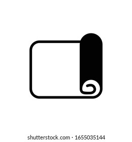 Icono vectorial de yoga sobre fondo blanco.