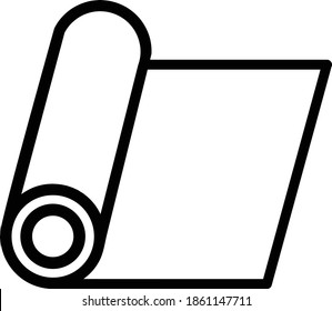 Yoga-Mat-Symbol im Outline-Stil