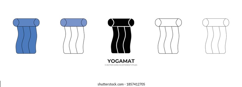yoga mat vector type icon