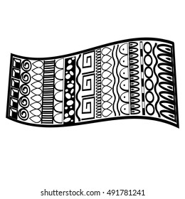yoga mat.doodle design.