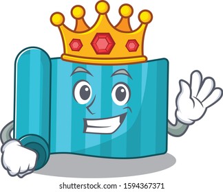 Yoga mattress Scroll A stylized of King on cartoon character design