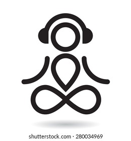 Yoga, Meditation, Audio Icon.