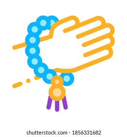 Yoga Meditation Bracelet Icon Vector. Outline Yoga Meditation Bracelet Sign. Isolated Contour Symbol Illustration
