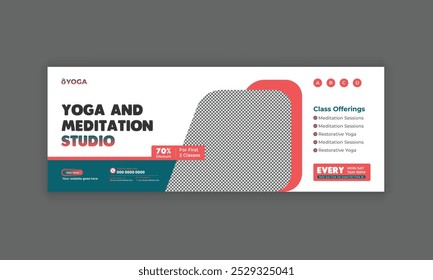 Yoga-Meditationsklasse Social Media Cover und Banner Template Design