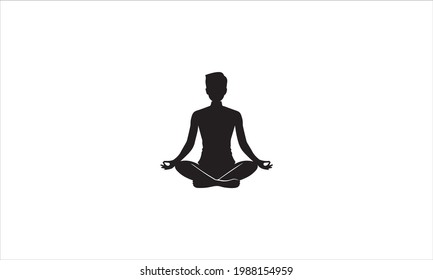 Yoga Meditation Fitness Icon LOgo Design Vector Template