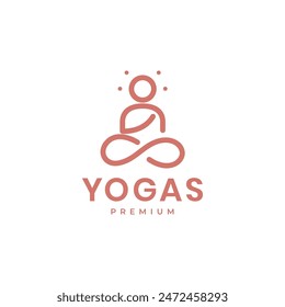 Yoga Meditation Gesundheit Spirituelle moderne Logo Design Vektorgrafik