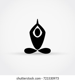 Yoga or meditation icon.