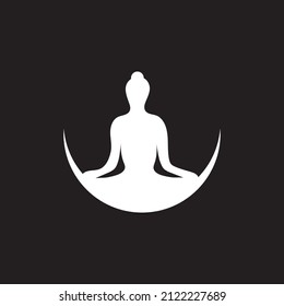 Yoga, Meditation icon logo vector free design