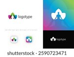 Yoga meditation logo featuring human silhouette in lotus pose, symbolizing balance, mindfulness, and harmony. Perfect for wellness, spa, holistic health, and self-care branding. Vector illustration
