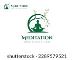 Yoga meditation logo fitness logo handstand logo yoga sign meditation logo yoga fitness icon vector