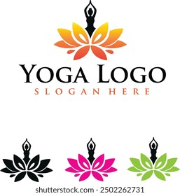 yoga Meditation Mindfulness Spiritual Breathing exercise Physical discipline Wellness practice Body-mind practice Holistic lotus with editable vector file