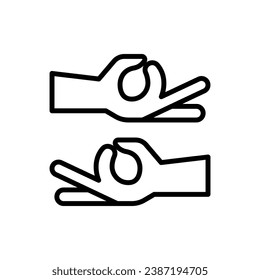 Yoga Meditation Outline Icon Vector Illustration