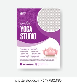 Yoga oder Meditation Druckflyer oder Poster Schablone Design