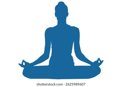 Yoga Meditation Silhouette, Yoga Poses Silhouette, Lotus pose Yoga silhouette  .  Yoga meditation black silhouette, meditation . eps 10 
