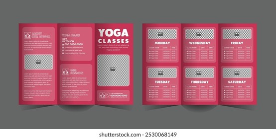 Yoga and Meditation Studio Trifold Brochure Template