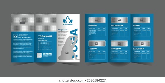 Yoga and Meditation Studio Trifold Brochure  design Template