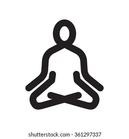 Yoga meditation vector icon