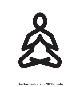 Yoga meditation vector icon