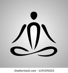 Yoga meditation. Vector Illustration.