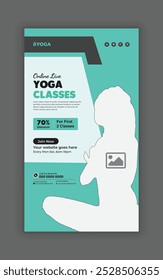 Yoga and meditation web vertical banner design template
Morning yoga and fitness class social media story design