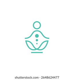 Yoga, Meditação e Zen logotipo linear.