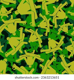 Yoga Military pattern seamless. Protective khaki soldier and hunting texture.