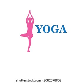 Yoga minimalist logo or clip art or minimalist icon