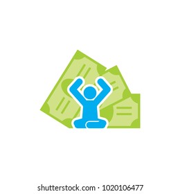 Yoga Money Logo Icon Design