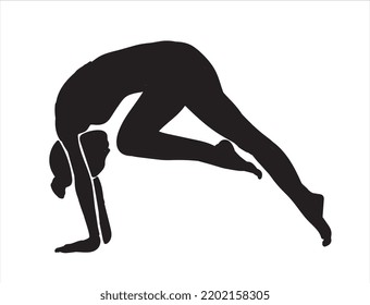yoga motion people silhouettes for back pain	
