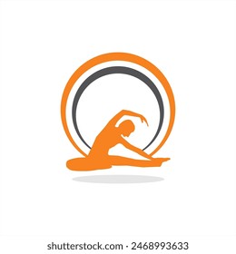 Yoga movement ilustration healt body logo