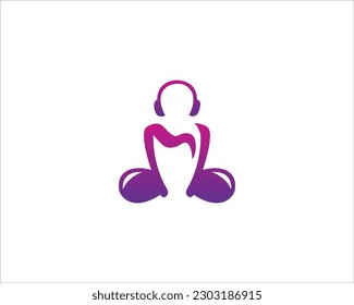 Yoga Music Logo design template