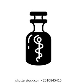 Yoga Oil Glyph Icon, Vector illustration