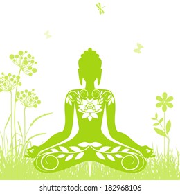 Yoga on the grass
