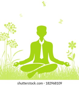 Yoga on the grass