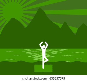 Yoga on the seashore
