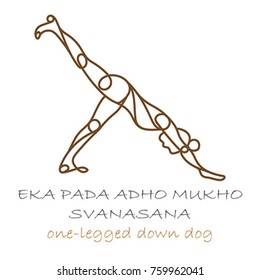yoga one legged down dog pose